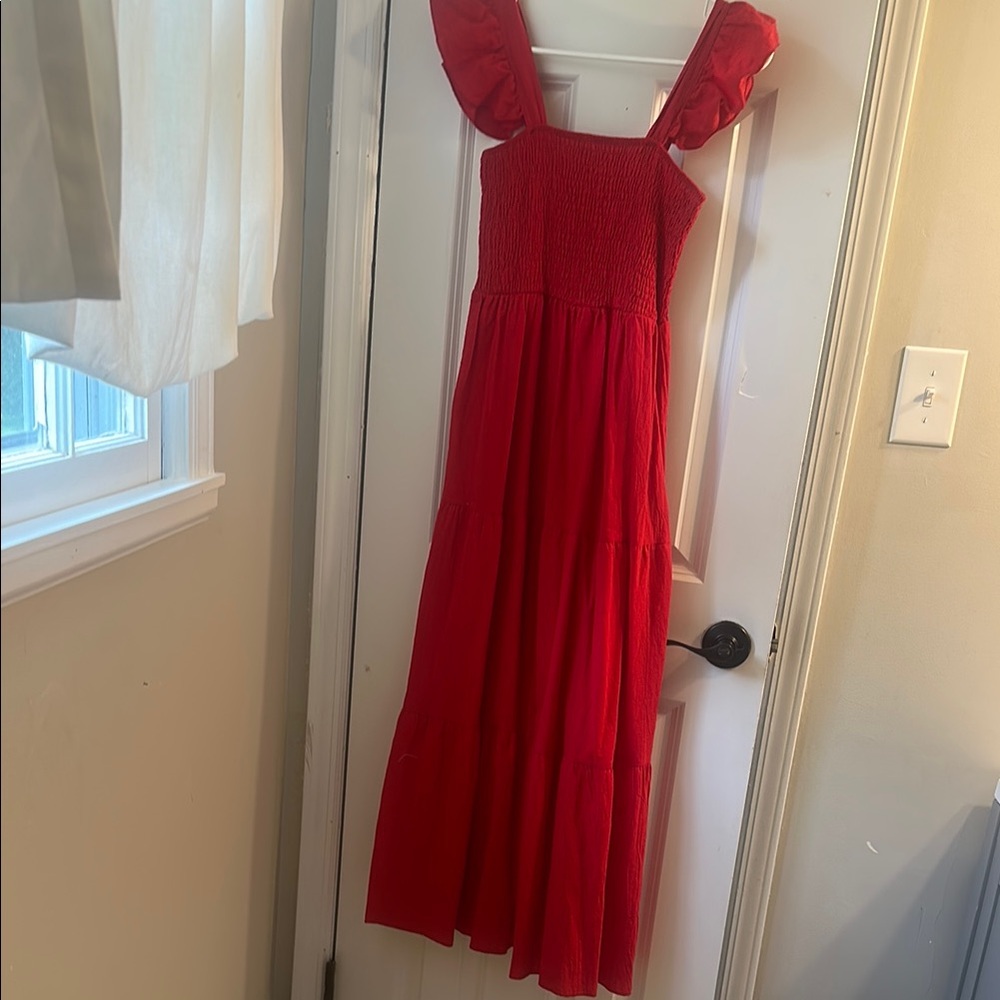 Red Sleeveless Maxi Dress